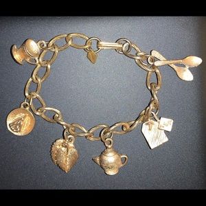 Vintage Tea Party Sarah Coventry Charm Bracelet